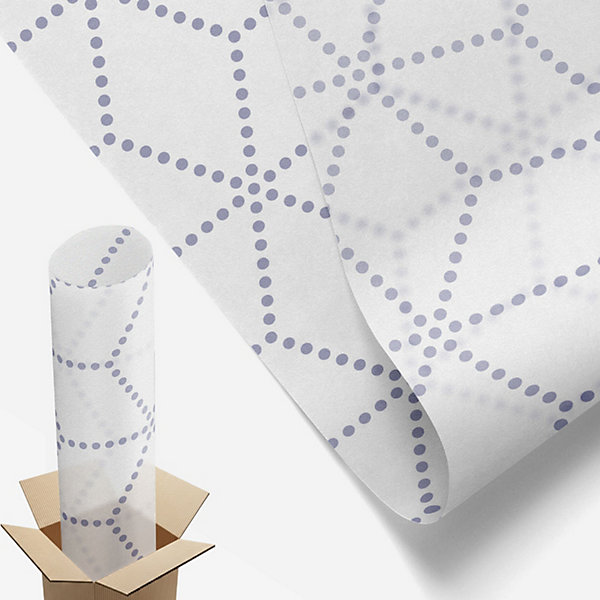 Film dépoli blanc adhésif Wallfluent 50x116 cm d'Intimité pour Fenêtre Rayures Losanges Violets 1 rol.