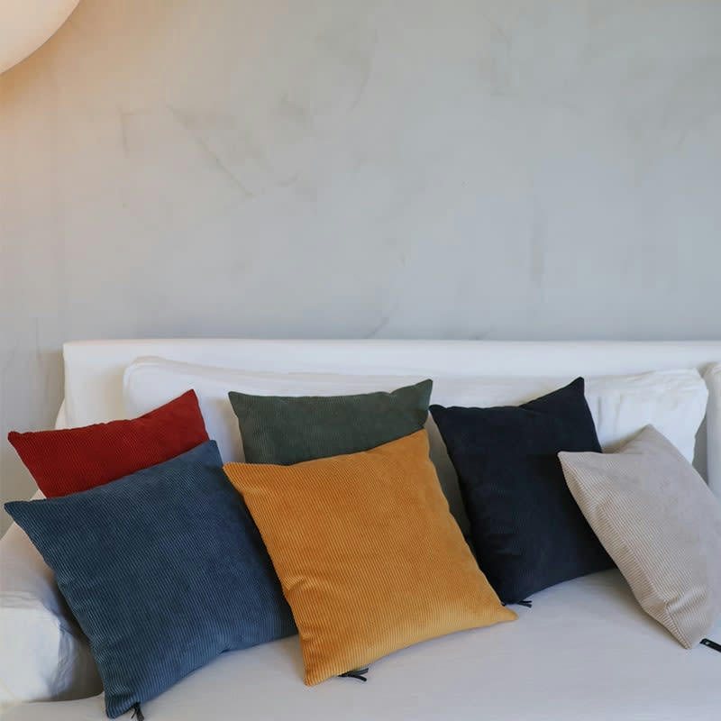 KORDA - Housse de coussin carrée Bleu nuit 40x40cm