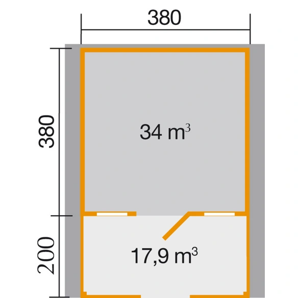 Gartenhaus »110 B Gr.2«, Holz, BxHxT: 460 x 262 x 590 cm (Außenmaße inkl. Dachüberstand)