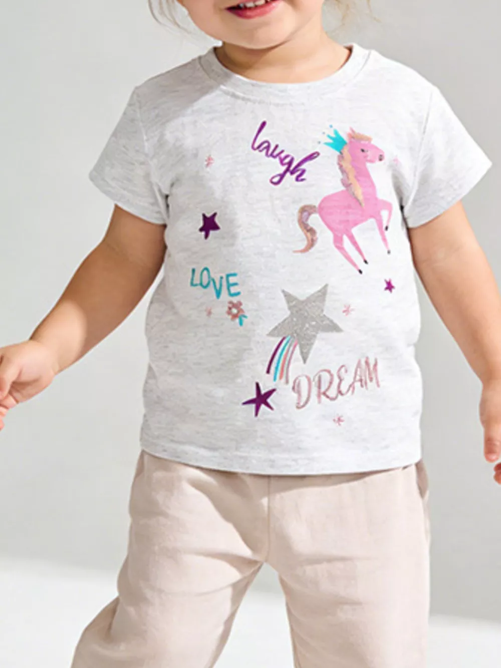 Children's Unicorn Graphic Short Sleeve T-Shirt