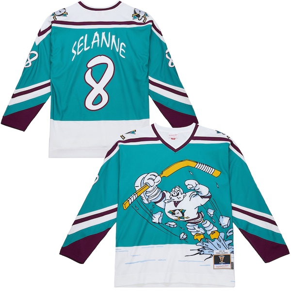 Teemu Selanne Anaheim Ducks  1995-96 Power Play Jersey - Teal