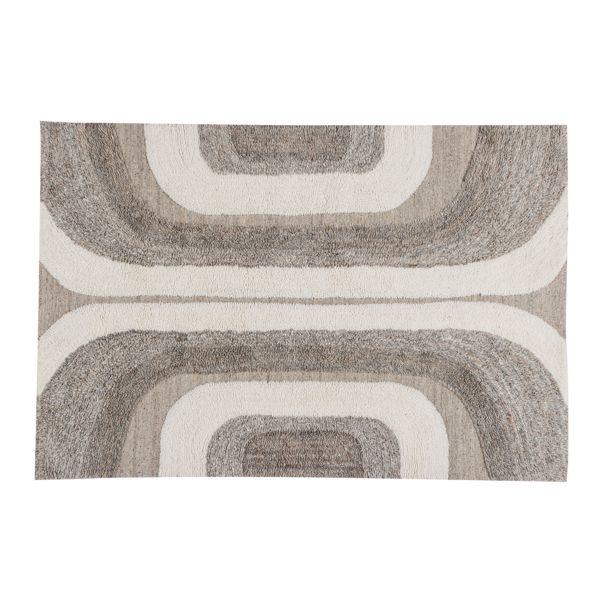 WOOOD vloerkleed Moro - Wol/Katoen Grijswit - 170x240