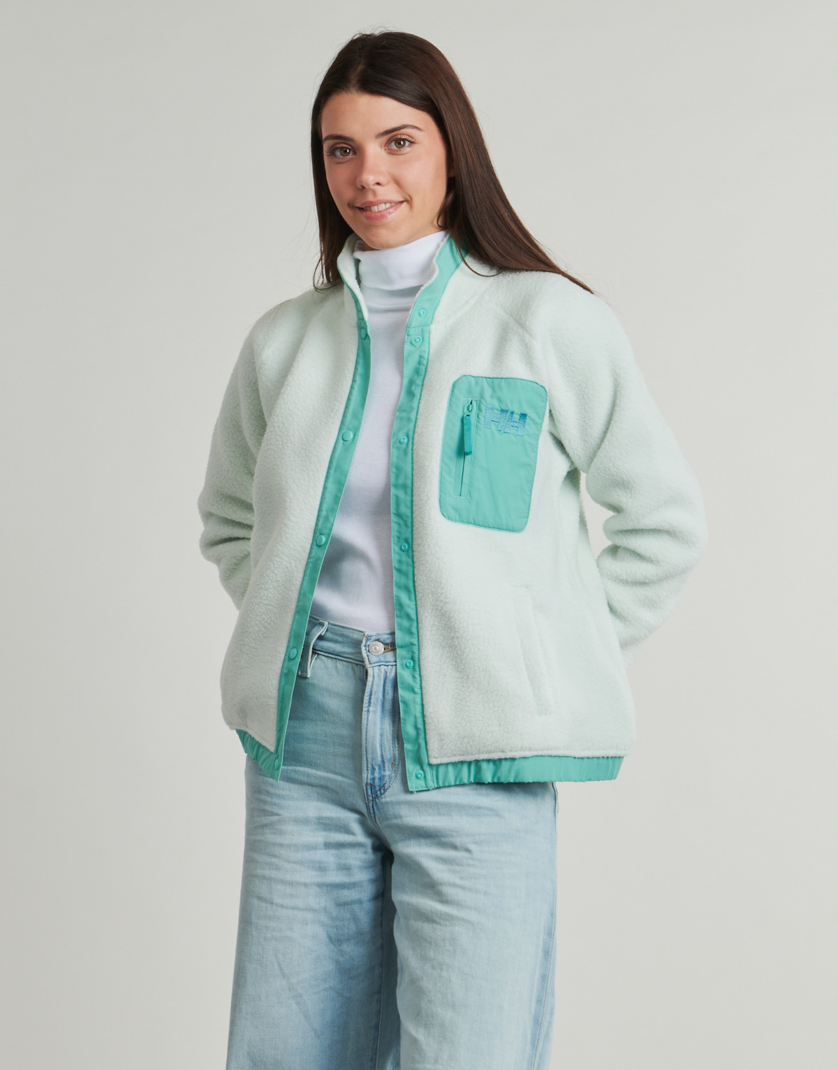 Helly Hansen - W IMPERIAL PILE SNAP - White / Turquoise