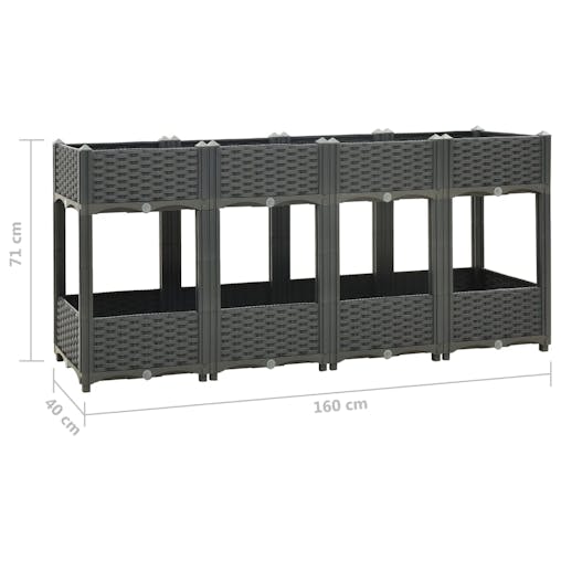 NNEVL Raised Bed 160x40x71 cm Polypropylene