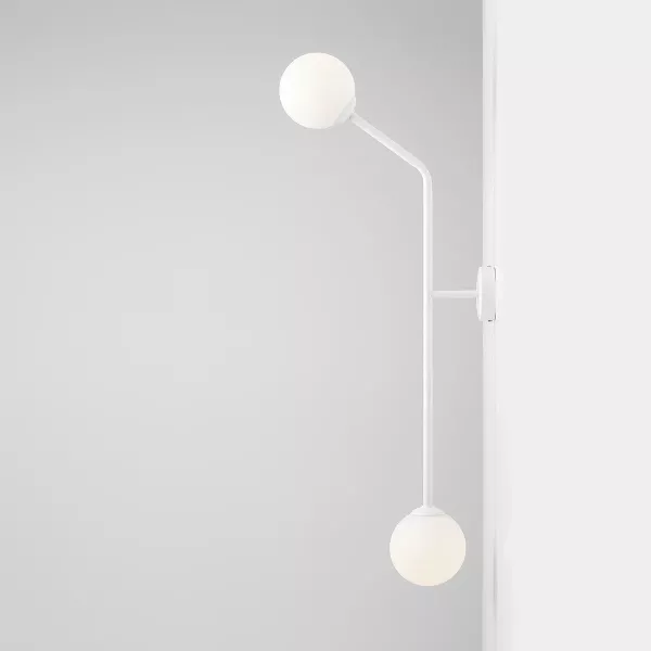 Kinkiet biały PURE 2xE14x40W wym:99x14x25cm IP20 Aldex