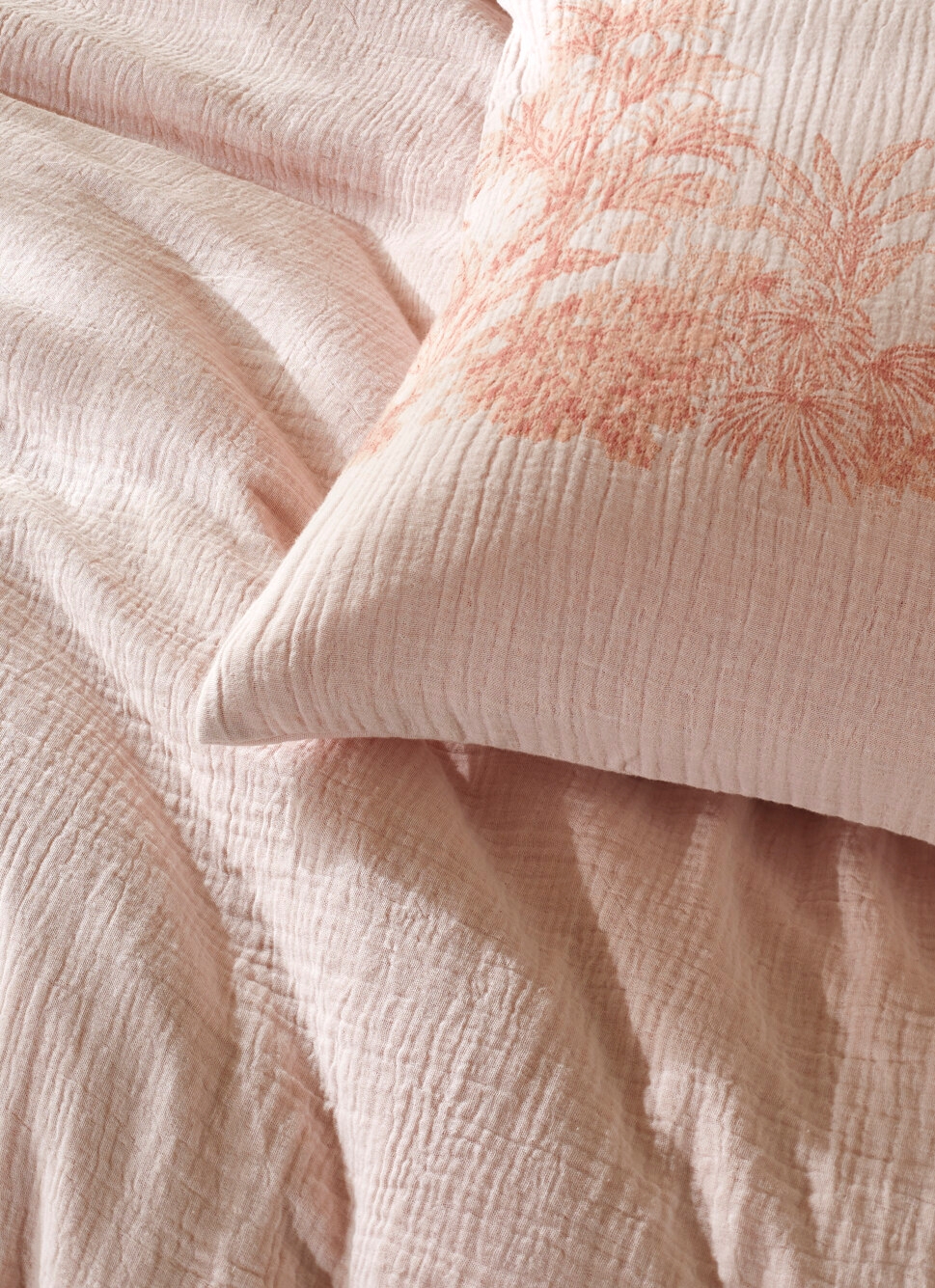 HOUSSE DE COUETTE DOUBLE GAZE DE COTON GAMBIER TERRACOTTA