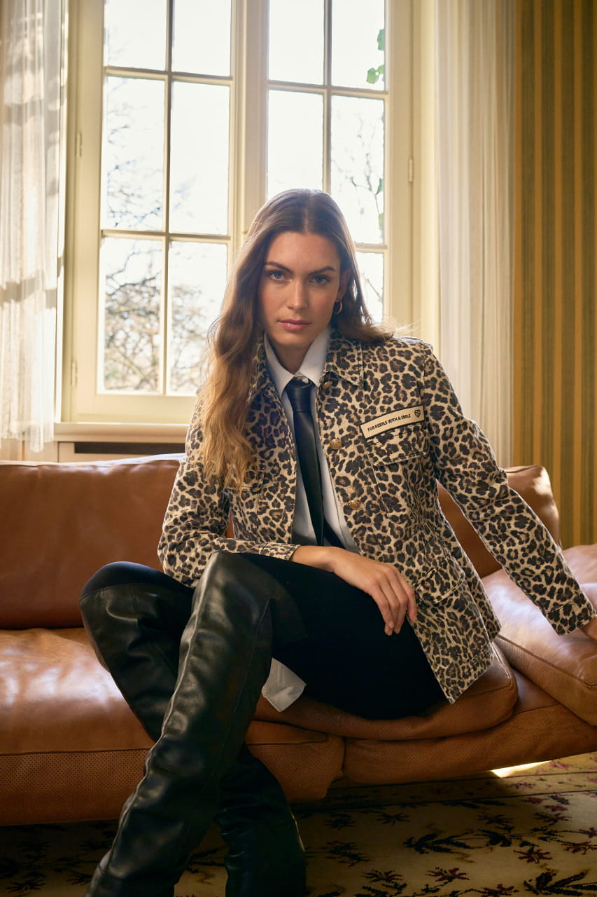 Fieldjacket mit Leoprint