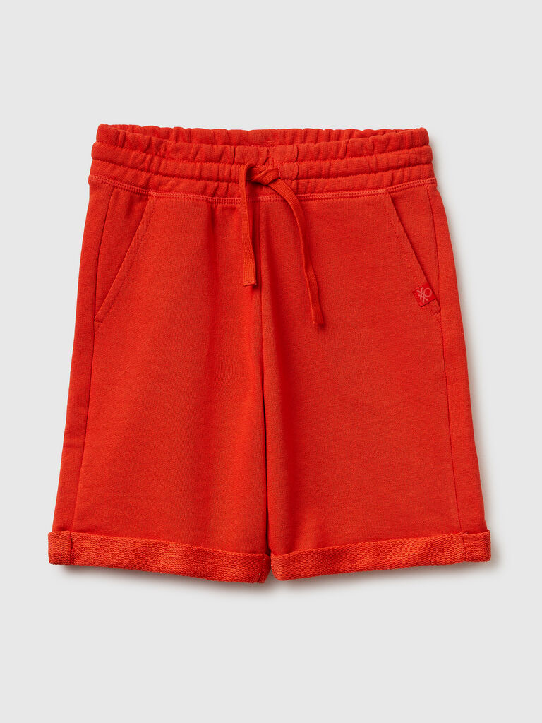 Bermuda shorts in pure cotton fleece
