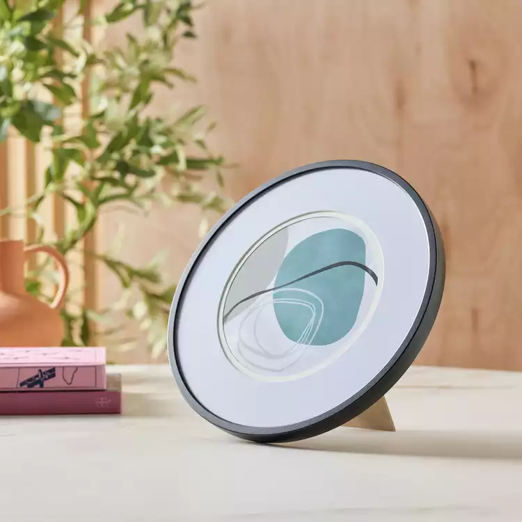 Habitat Black Round Metal Picture Frame - 25x25cm