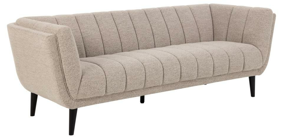 Sofa 3-osobowa Tampa beżowa drewniane nóżki czarne