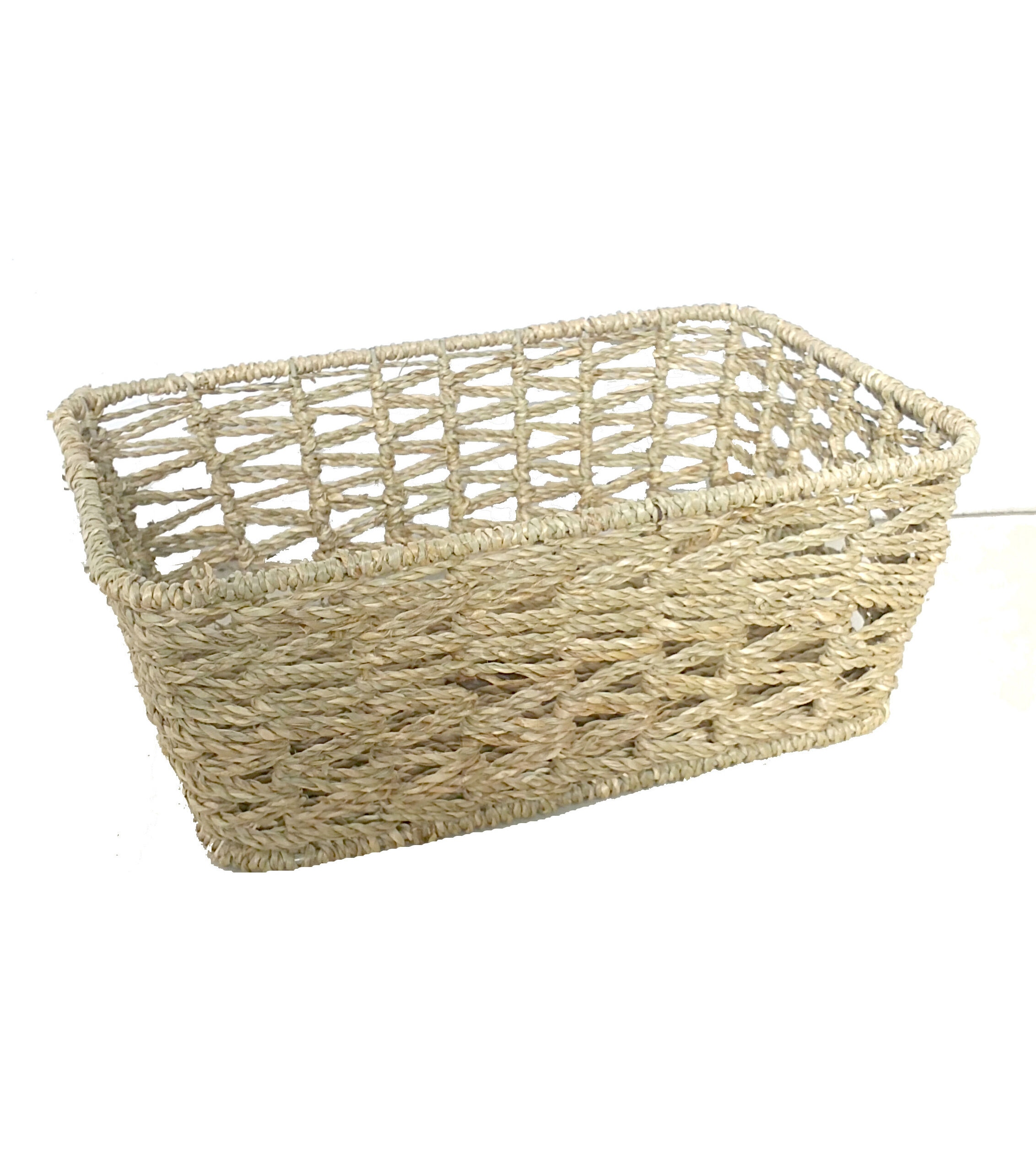Organizing Essentials 12 x 8 Open Rectangle Seagrass Weave Basket