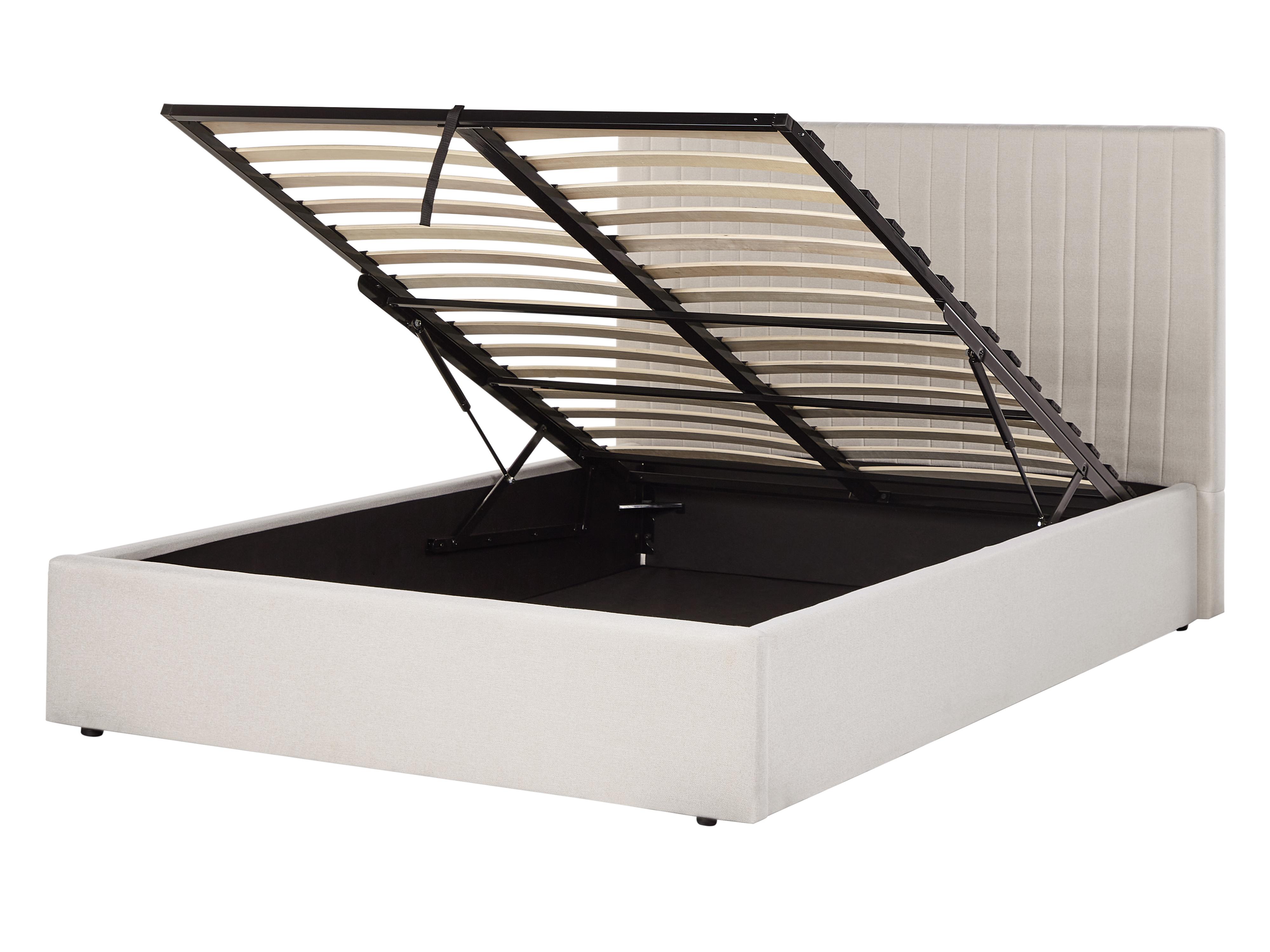Ottoman Bed Fabric VION 140 x 200 cm (EU Double) Light Beige