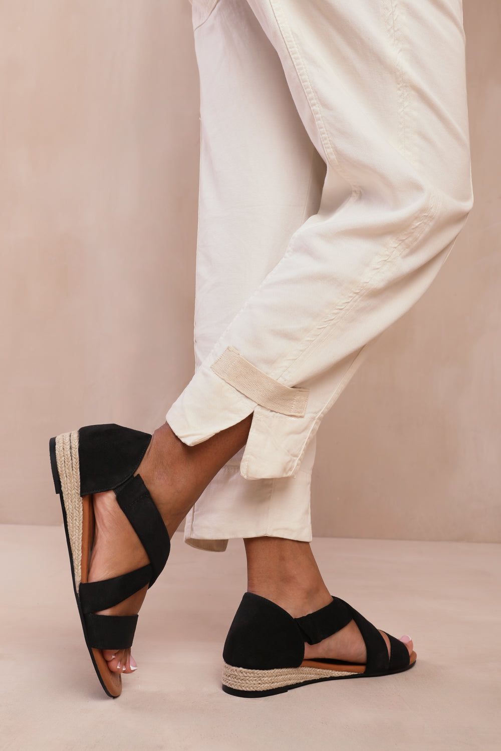 Where's That From Hummingbird' Extra Wide Fit Low Wedge Shoes With Cross Over Strap