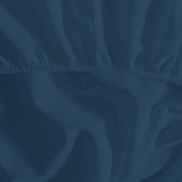 Drap housse en coton bonnet 30 cm Denim 200x200 cm STUDIO