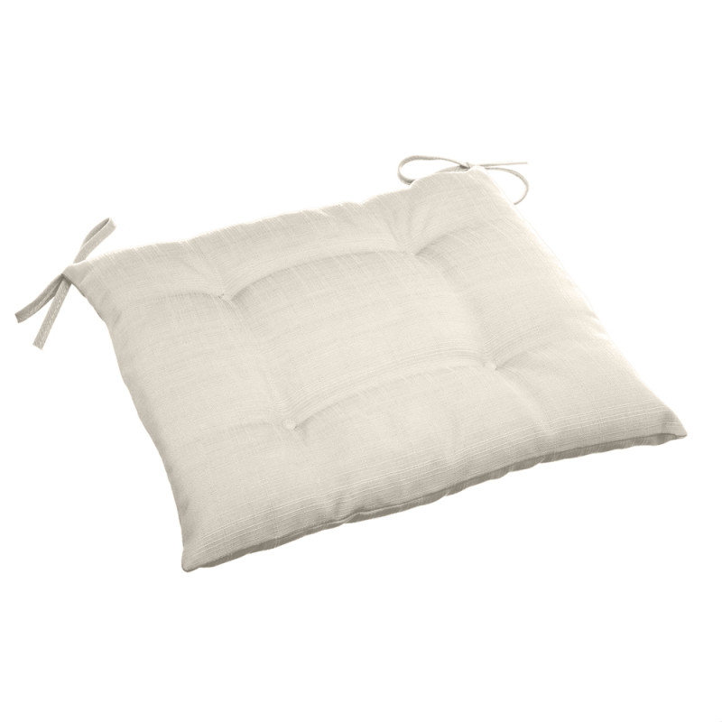 Galette de chaise matelassée Koraï blé 40 x 40 cm