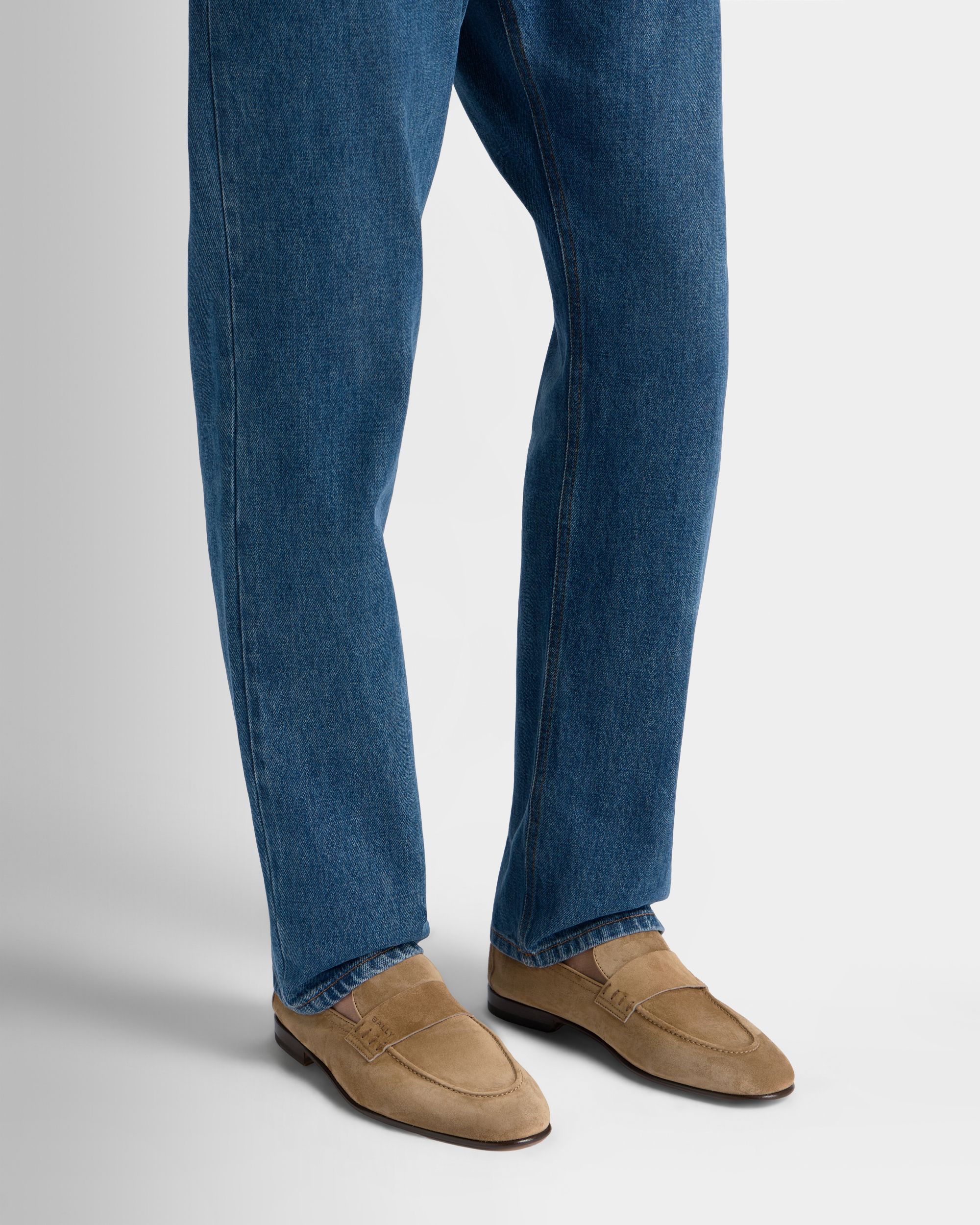 Elios Loafer aus Veloursleder in Beige
