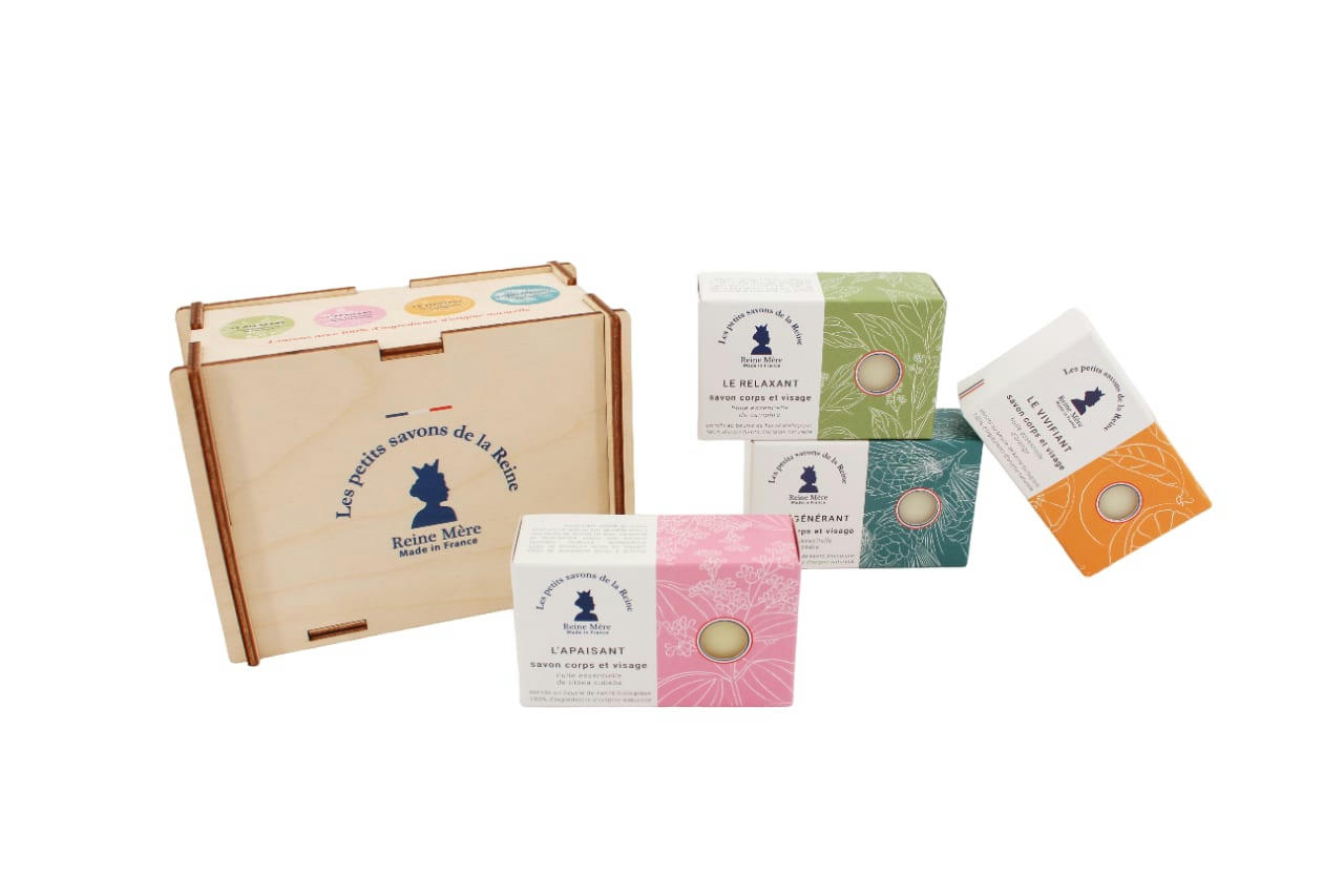 - Pack 4 savons huiles essentielles – Les Petits savons de la Reine