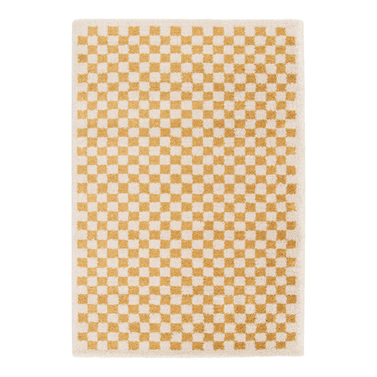 AFK Living vloerkleed Checkers - zeer zacht - geel - 200 x 290 cm