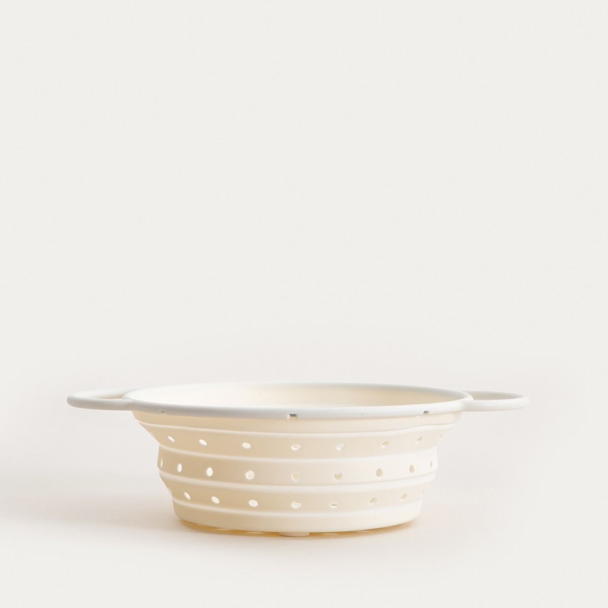 Durszlak MOLLIS silikonowy śmietankowy 28x21 cm