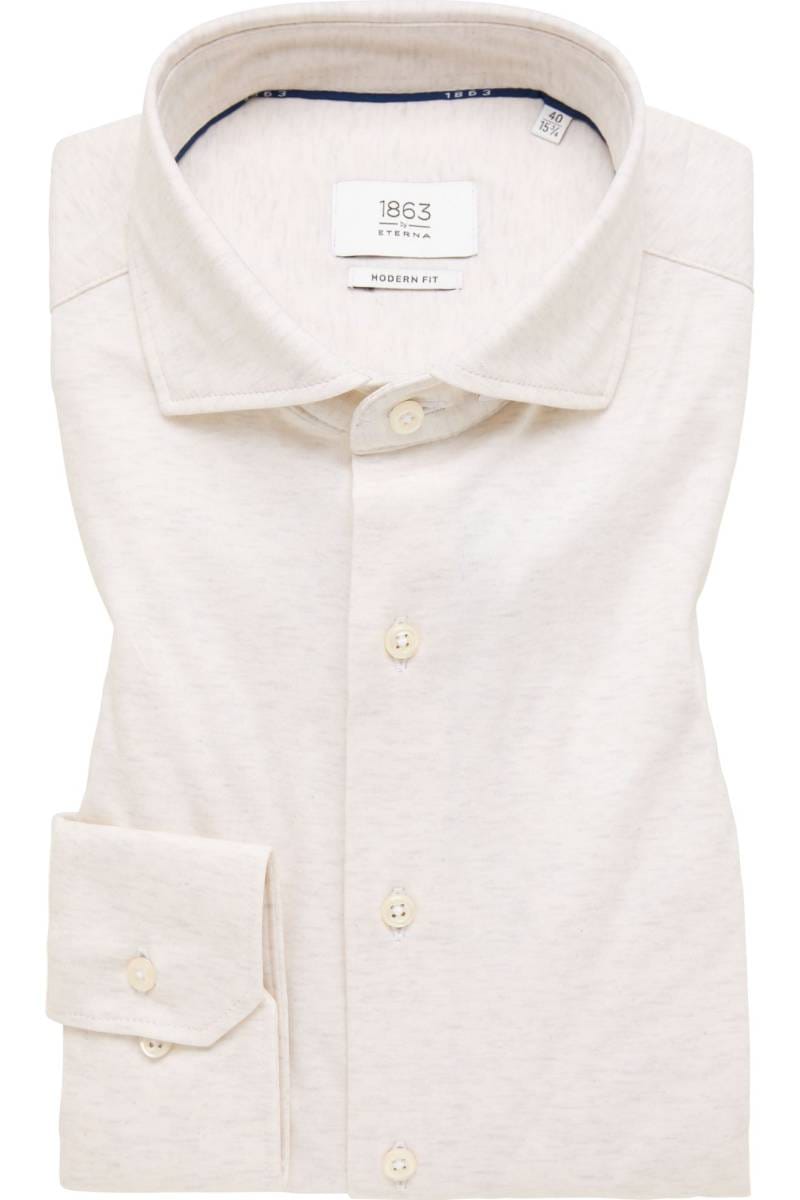ETERNA 1863 Soft Tailoring Modern Fit Jerseyhemd ecru, Einfarbig