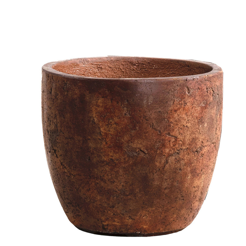 Pot en ciment New Cement brun rouille Ø 34 x 29 cm