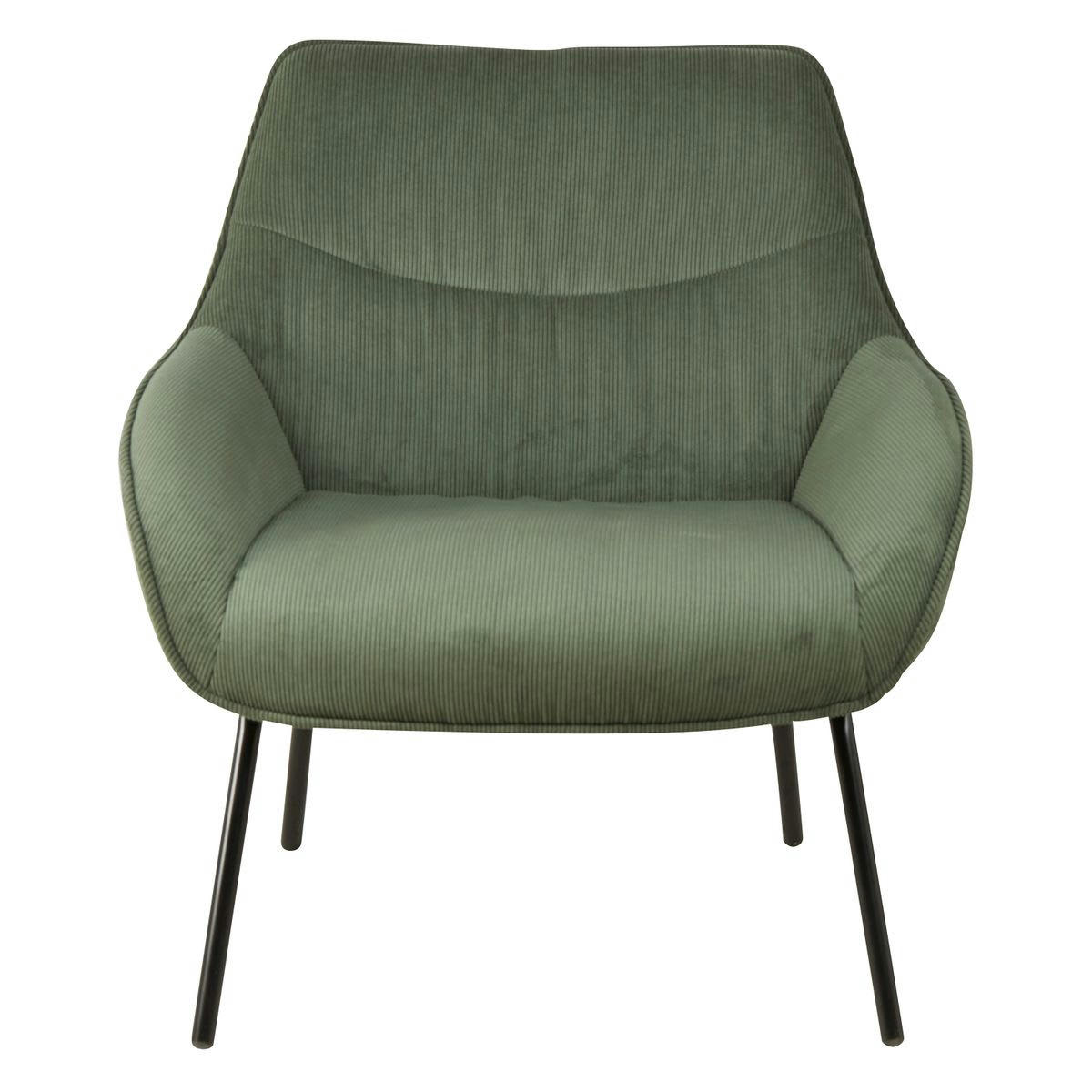 MARTIN - Fauteuil velours côtelé vert sapin