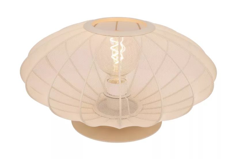 Lampa stołowakremowo-mosiężna Corina 1xE27x40W wys:21,5cm Lucide