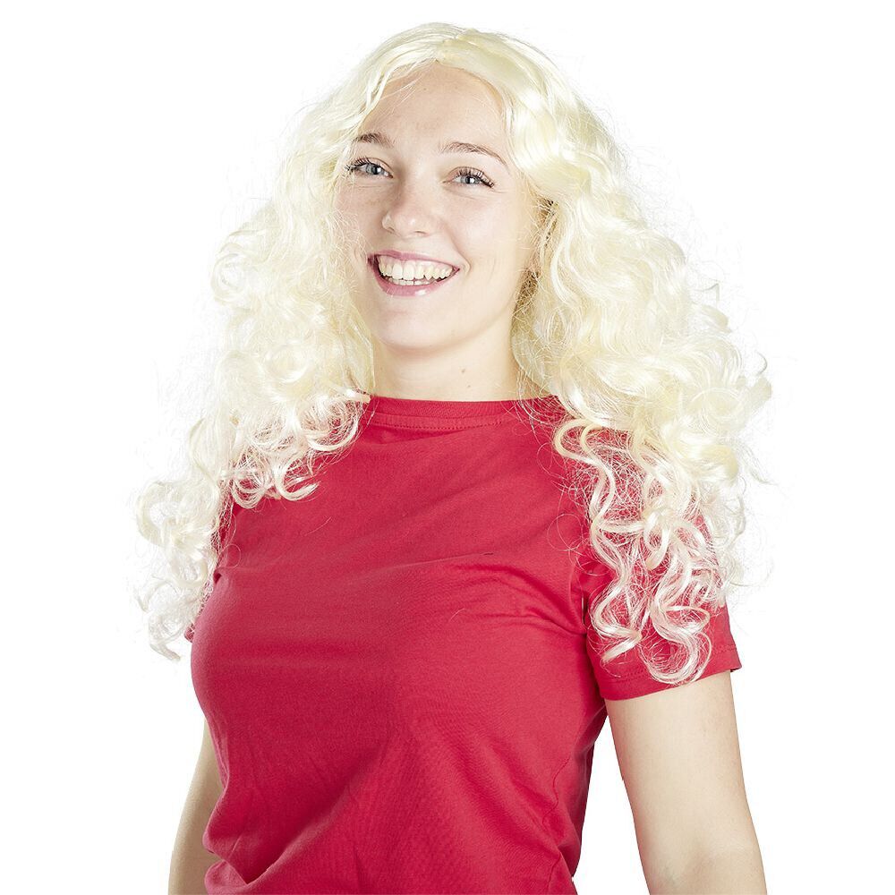 Perruque femme blonde bouclée