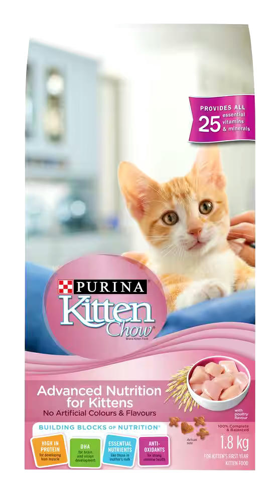 Purina Kitten Chow® Advanced Nutrition Dry Kitten Food, 1.8-kg