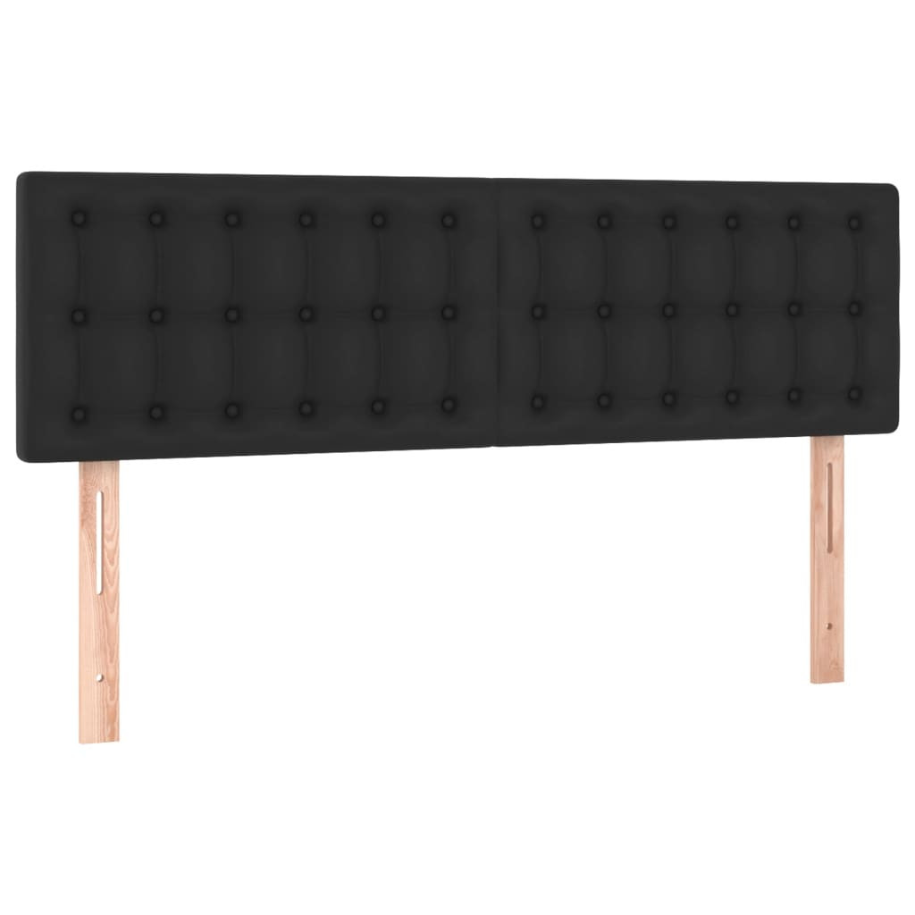 Wezgłowie Czarny 144 x 5 x 78/88 cm Sztuczna skóra vidaXL