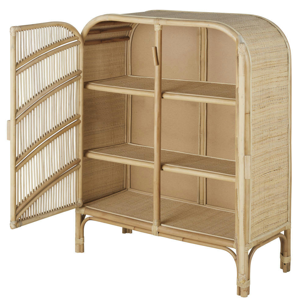 Bornéo - Cabinet de rangement 2 portes cannage en rotin