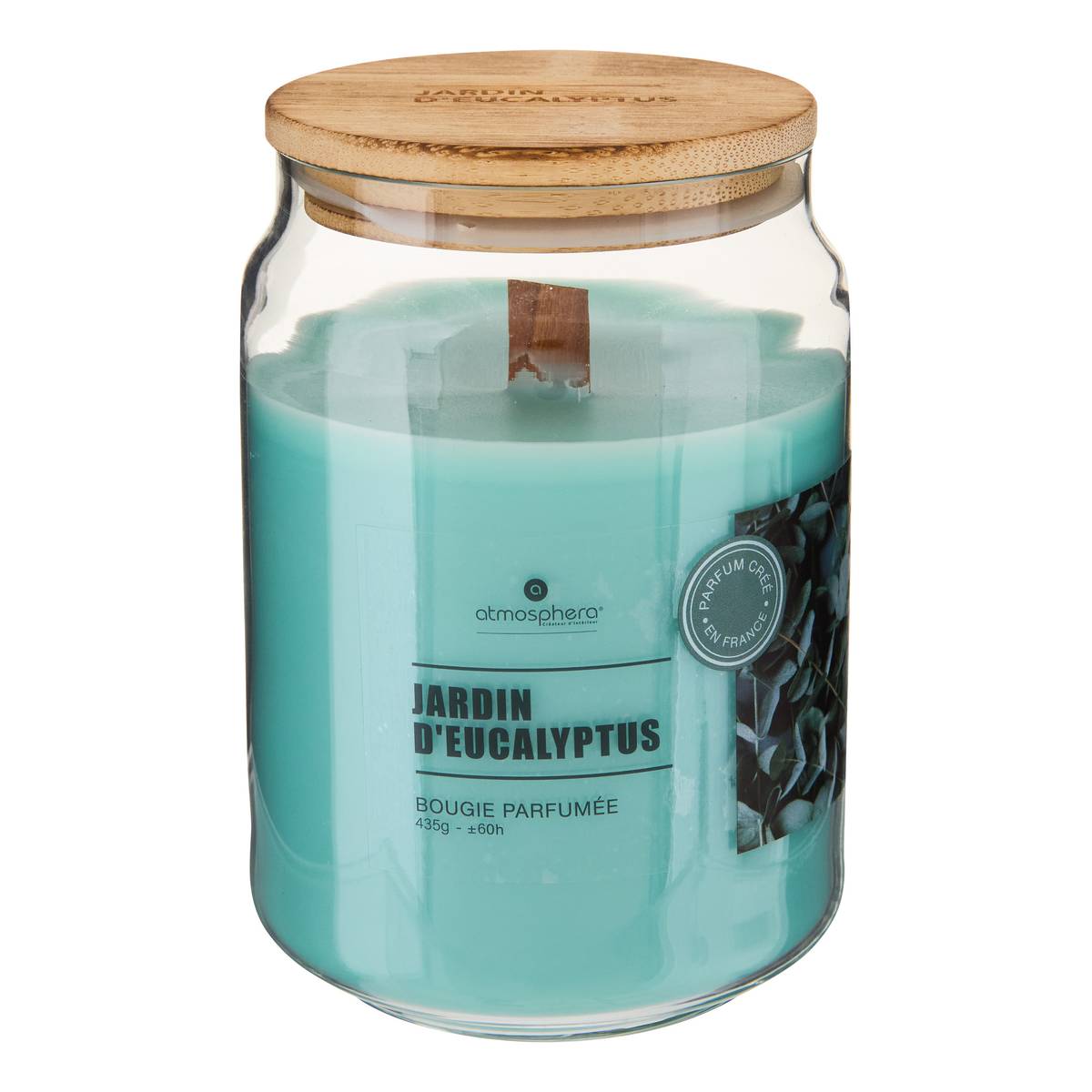 Scented candle round "Viky" Floral Scent, Eucalyptus, 435g