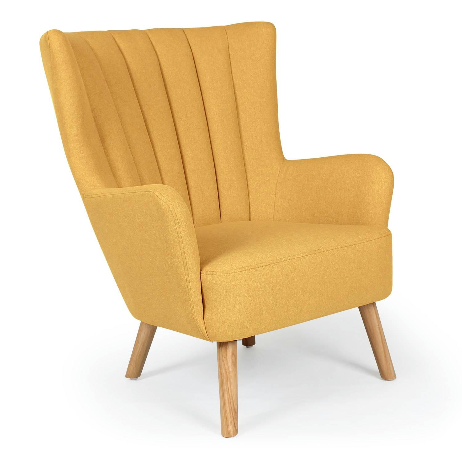 VIDAL - Fauteuil scandinave jaune
