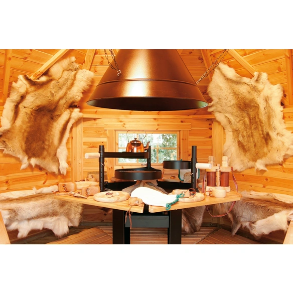 Grillkota, Holz, natur, BxT: 438 x 388 cm
