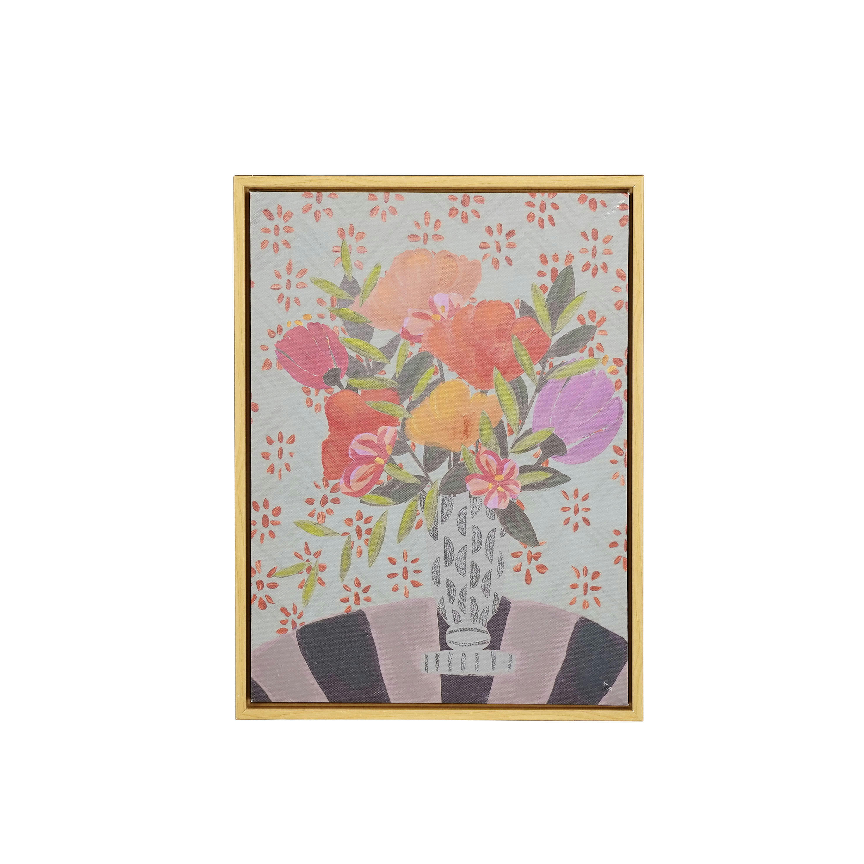 FLORIA - Décoration murale toile multicolore H40