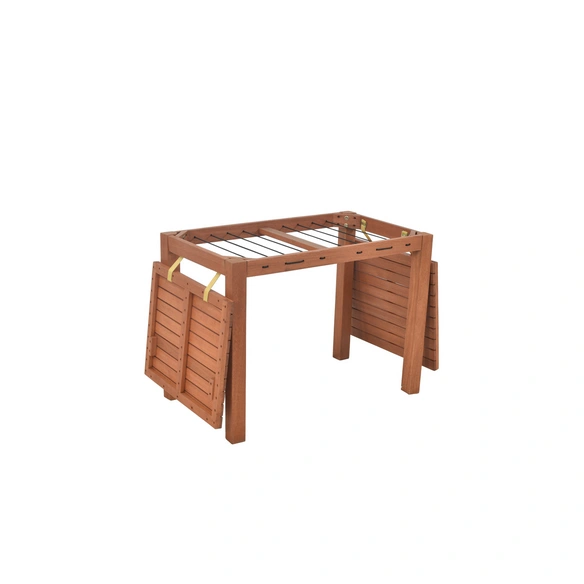 Beistelltisch, BxHxT: 100 x 75 x 60 cm, EukalyptusHolz