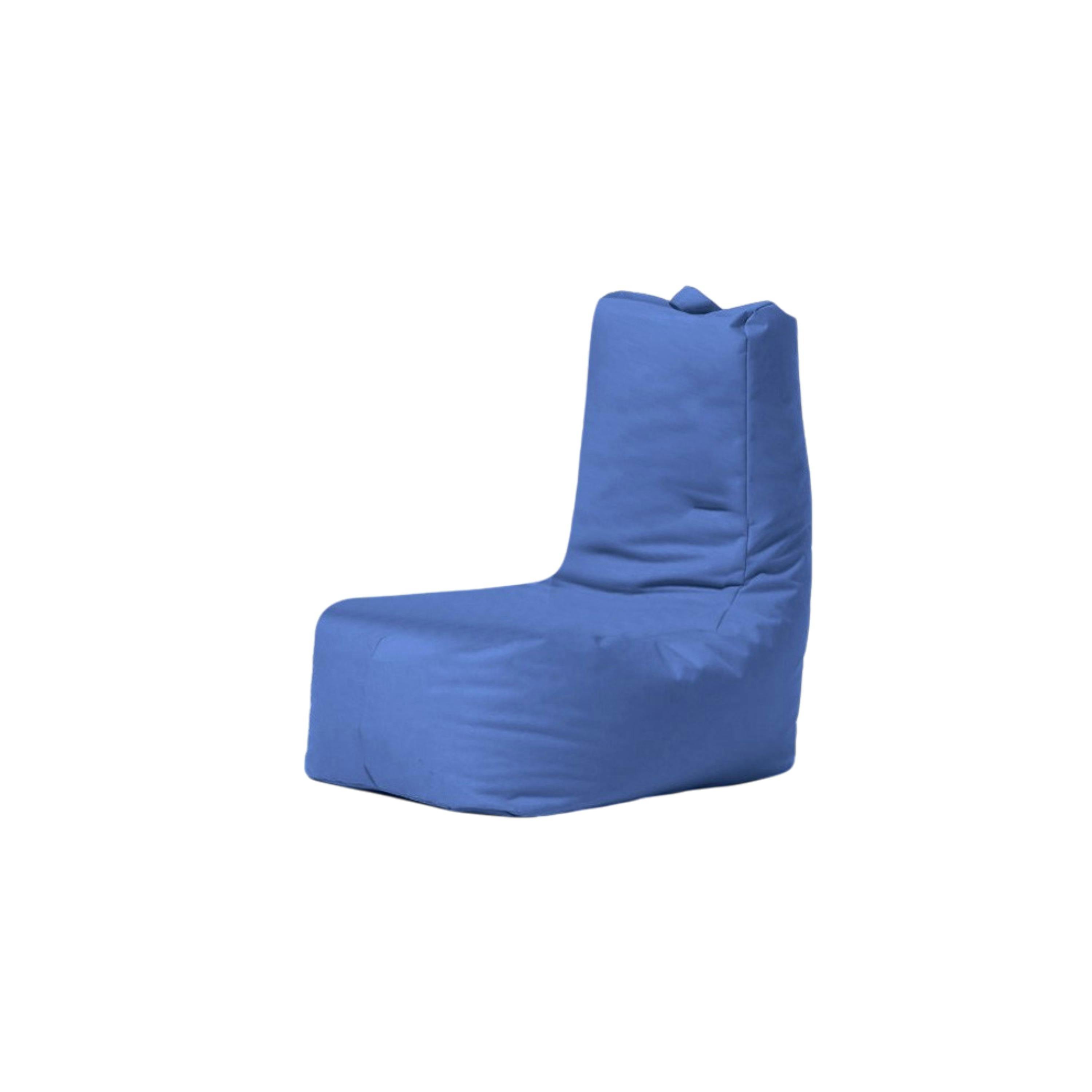 Pouf extérieur à dossier haut bleu ARTA