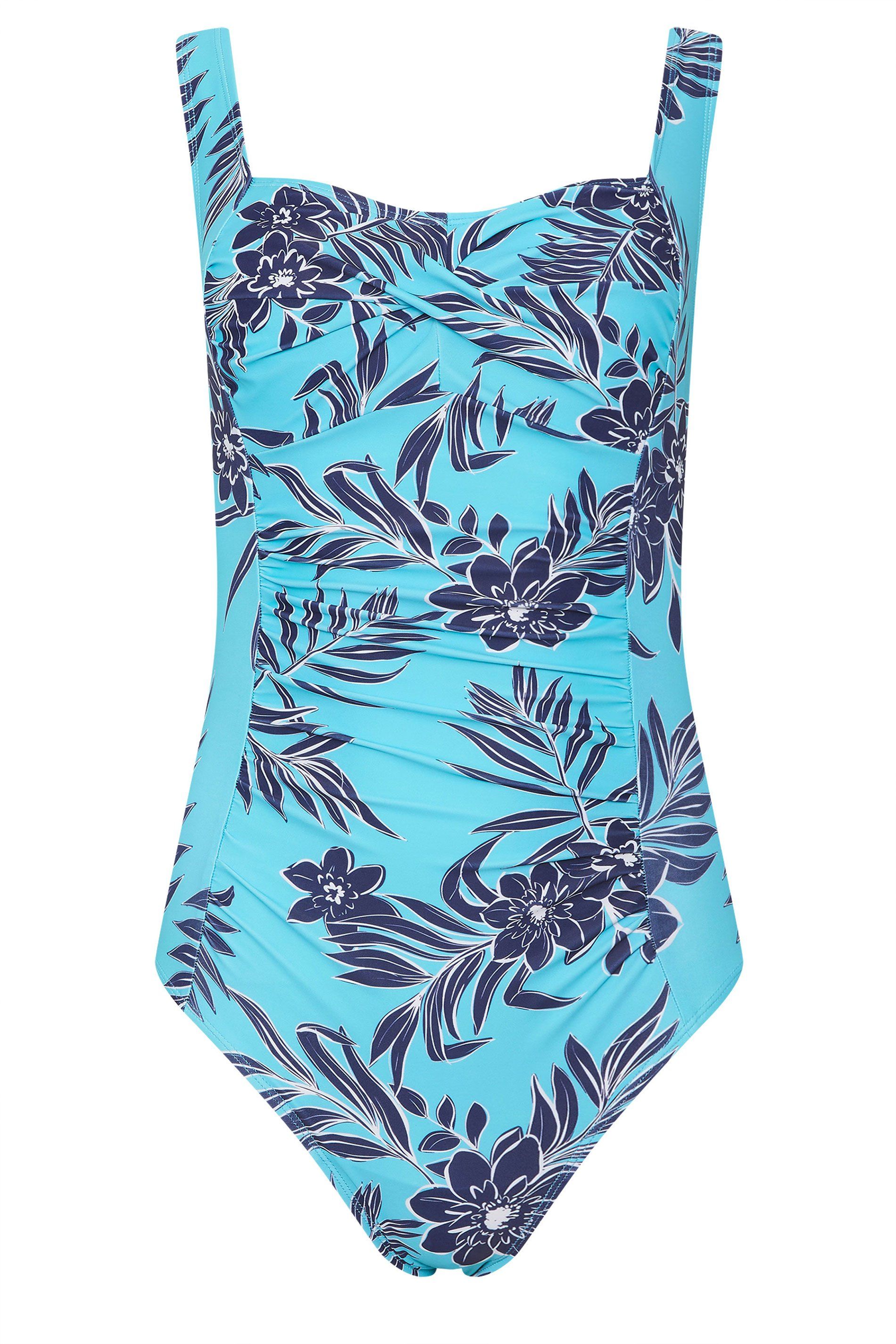 M&Co Floral Twist Front Swimsuit