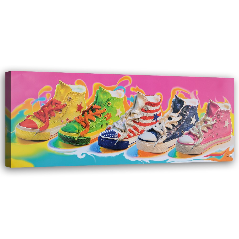 Feeby Obraz na płótnie Kolorowe trampki 90x30