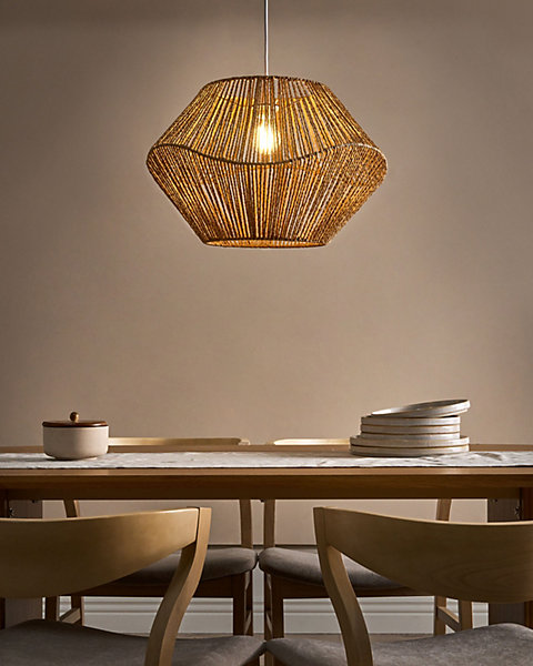 Lampe suspension YAMBOU Corde en papier Naturel