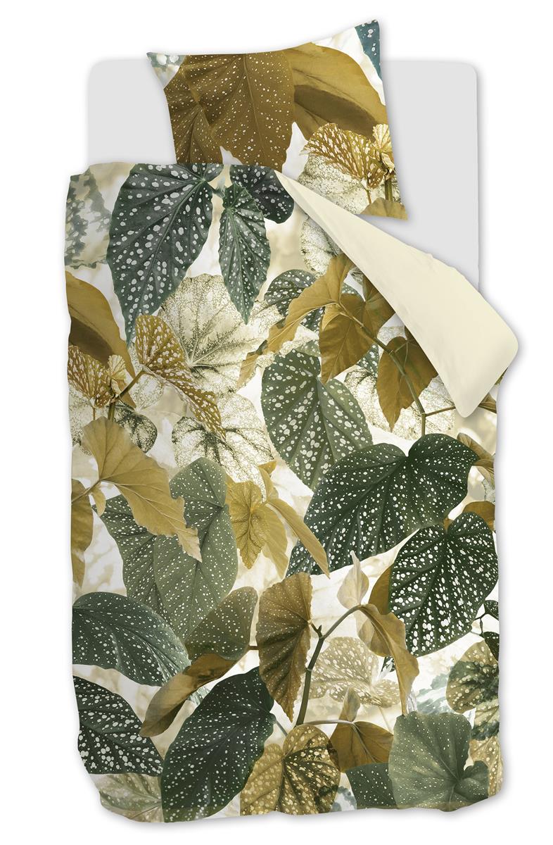 Beddinghouse dekbedovertrek Begonia - 140x200/220 cm - olijfgroen