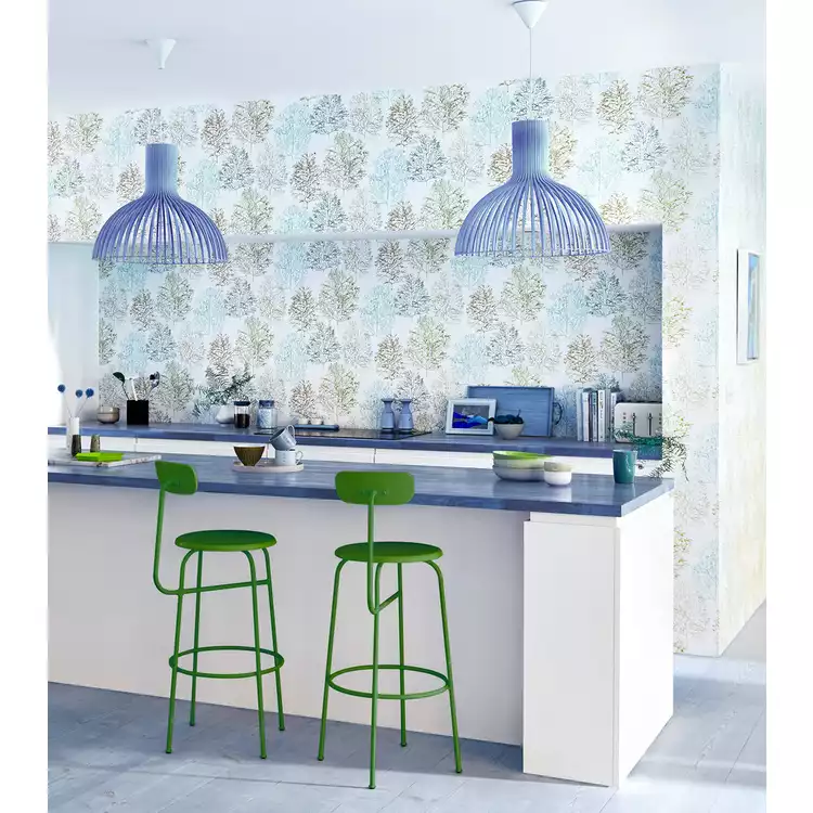 Scion Soetsu`s Abstract Tree Design Wallpaper - Green