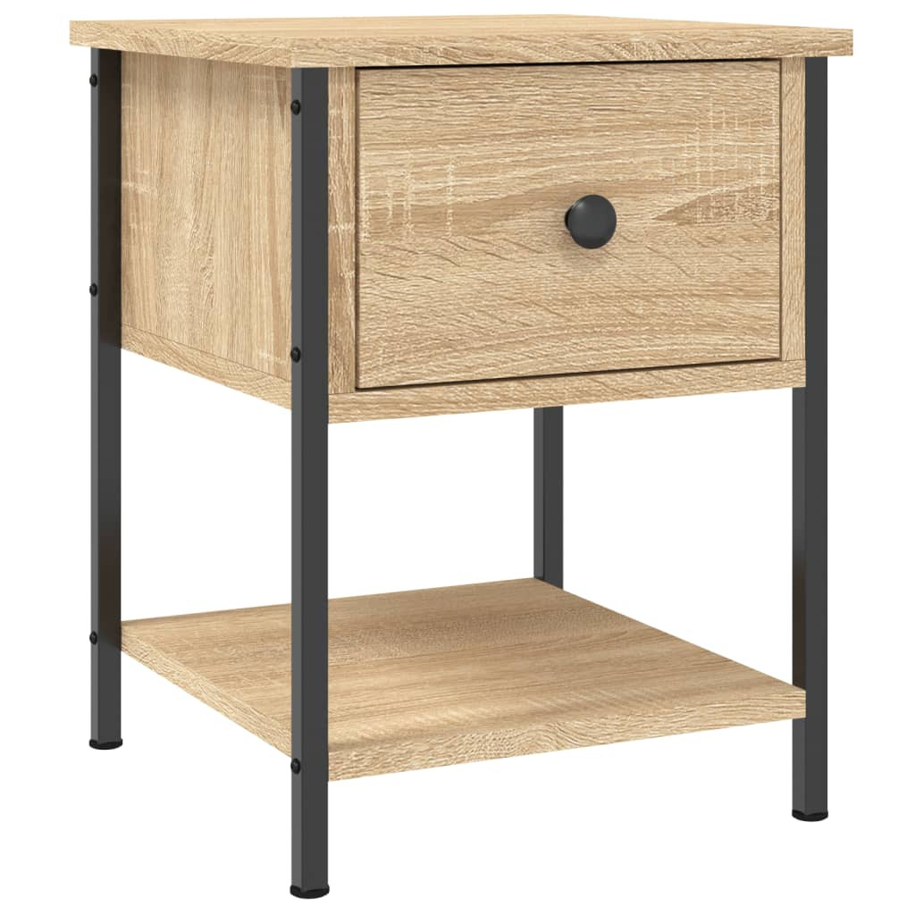 Szafka Nocna Brąz Komoda Stolik Półka Nocna Do Sypialni 34x35.5x45