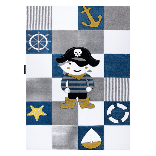 Dywan PETIT CORSAIR PIRAT STATEK KOTWICA niebieski 180x270 cm