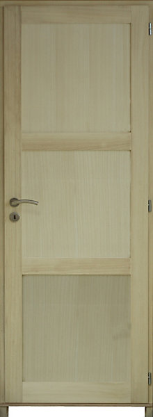 Bloc Porte Ken 3 Panneaux Paulownia H204 X L83 Cm Côte Tableau P.gauche Gd Menuiseries