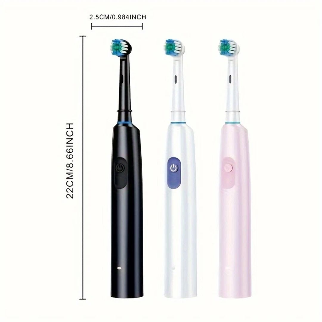 Nordara Black 5 Modes Rotating Electric Toothbrush Rechargeable USB
