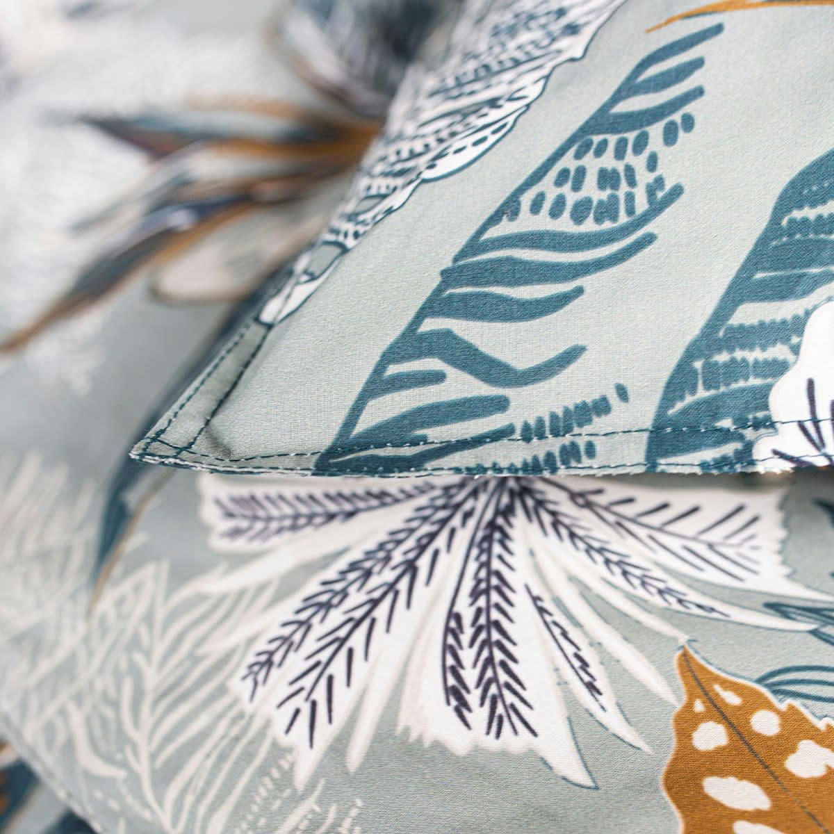 HOTEL TROPIK JULIANA - Parure de lit 2 personnes imprimé en Coton Bleu 260x240 cm