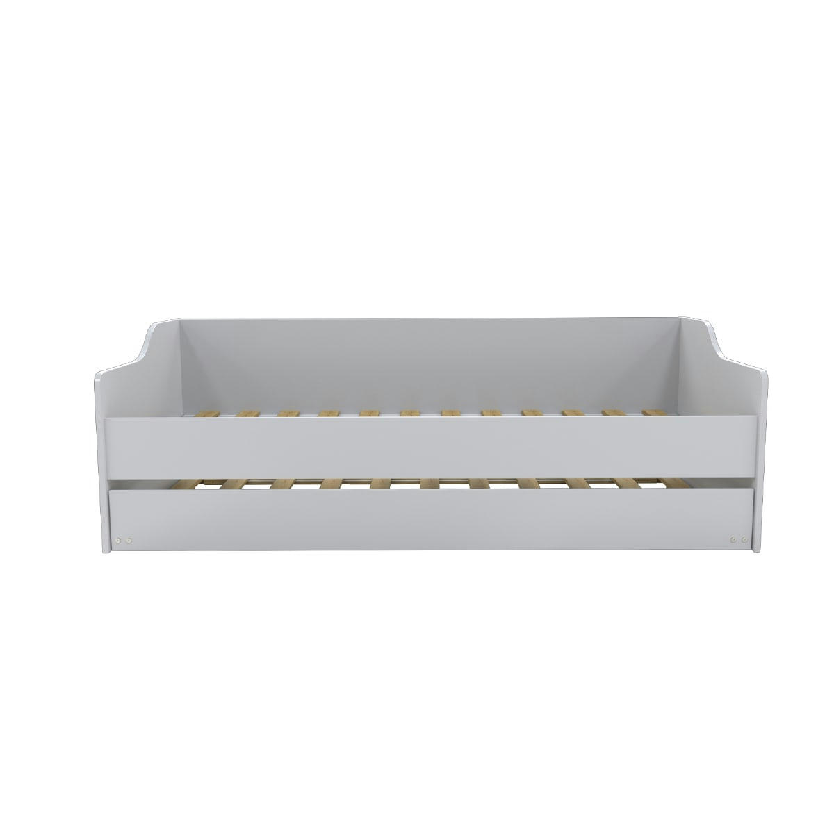 SWEET - Lit gigogne 2 sommiers 1 tiroir-lit 90x190 blanc