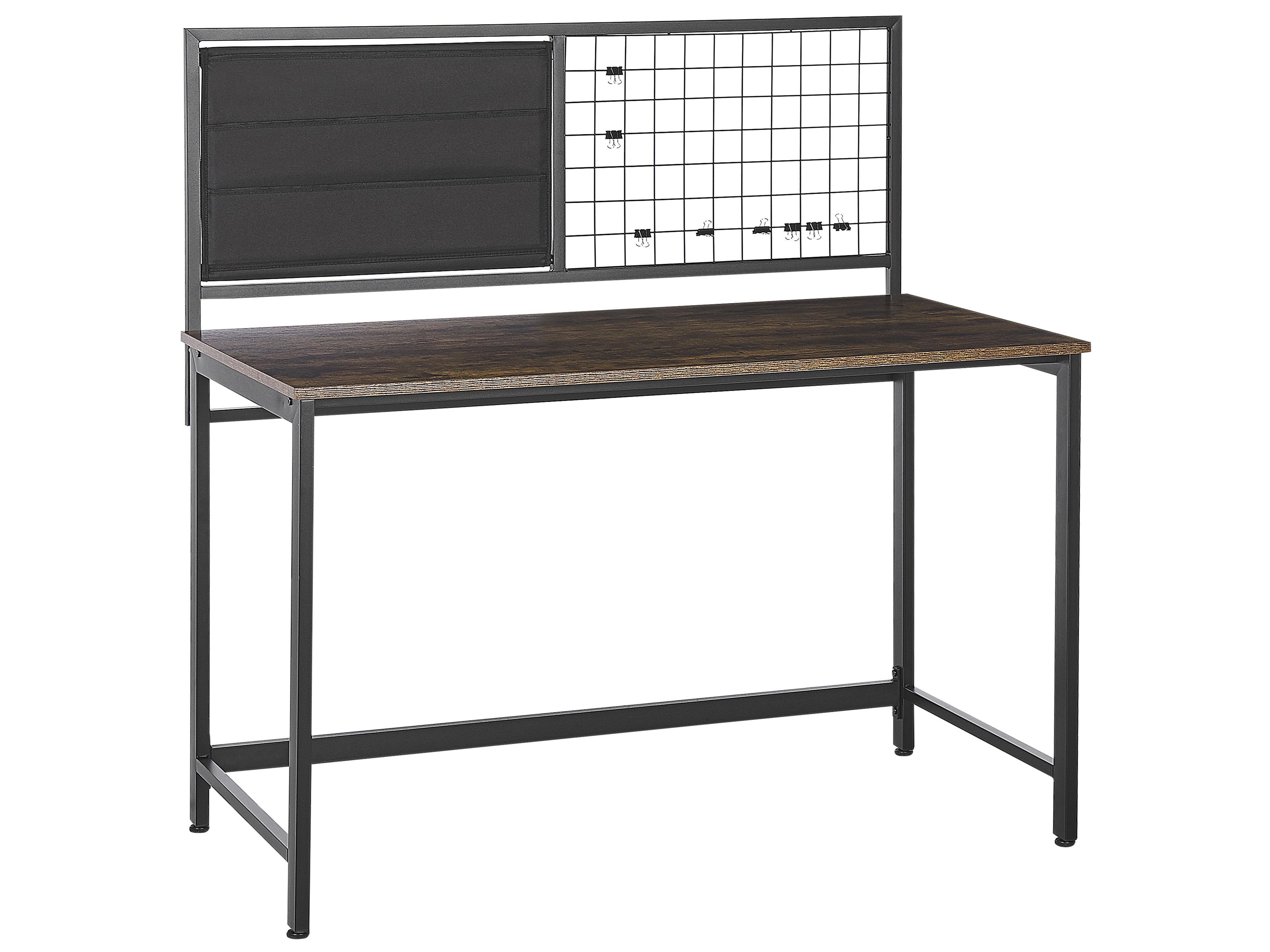 Office Desk with Memo Board VINCE Black 118 cm 60 cm