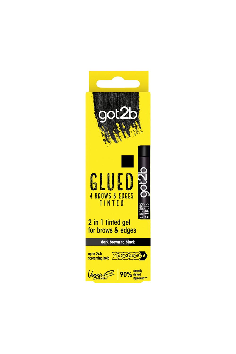got2b GEL' Glued B&E Tint Black 16ml (3 Pack) - Strong Hold & Flyaway Control